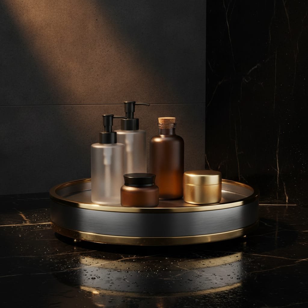 Mâm xoay inox phòng tắm