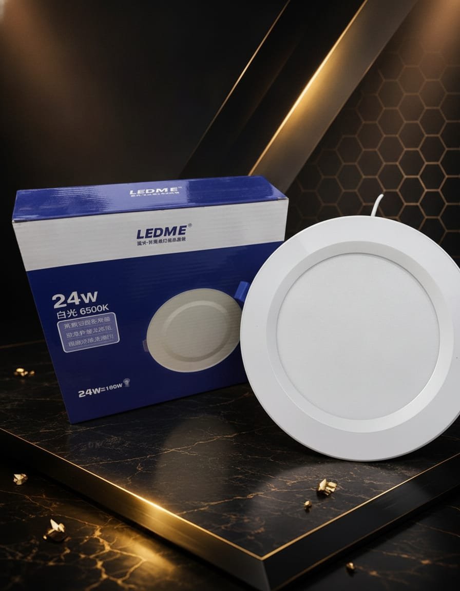 Đèn âm trần 24W lắp trên trần thạch cao