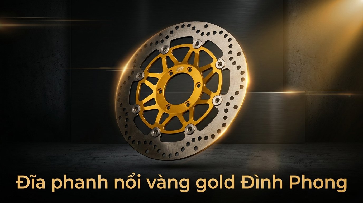 Đĩa phanh xe máy vàng gold chất lượng cao
