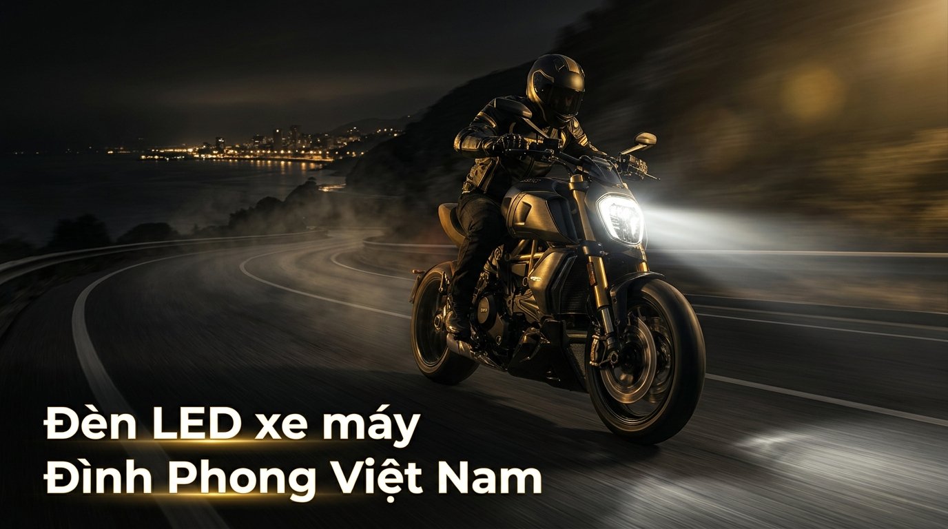 Xe máy đèn LED ban đêm